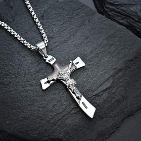 img 3 attached to 🙏 Stylish Rehoboth Jesus Christ Pendant Necklace for All Genders with Durable Stainless Steel Chain - Perfect for Boys, Women, and Men