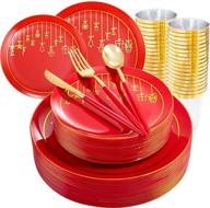 christmas plastic silverware dinnerware supplies logo