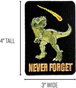 img 3 attached to 🦖 Dinosaur Never Forget" Asteroid & Tyrannosaurus Rex Humor - Iron on Embroidered Patch Applique - SEO-Friendly Gifts For Him, Her, Boys, Girls, Husband, Wife, Them, Men, Women