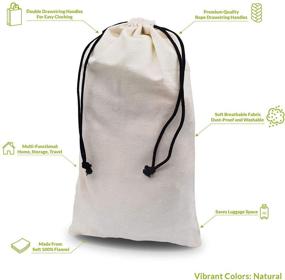 img 1 attached to 👜 Универсальные фланелевые сумки на завязках для моющихся аксессуаров для путешествий