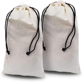 img 4 attached to 👜 Универсальные фланелевые сумки на завязках для моющихся аксессуаров для путешествий