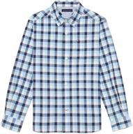 tommy hilfiger boys' adaptive magnabutton shirt logo