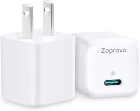 img 4 attached to 🔌 Zoprovo Зарядка USB C, 2 шт. по 20 Вт Быстрая Зарядка Мини Зарядные устройства для стены, Компактный адаптер питания USB-C PD 3.0 Куб питания для iPhone 12 Mini, 12 Pro Max, 11 Pro XR, Samsung Galaxy S10, S9, S8