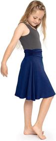 img 3 attached to Maximize Comfort with Stretchy Flowy Girls' Skirts & Skorts: Length for Perfect Fit!