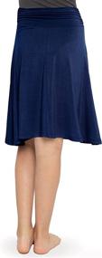 img 2 attached to Maximize Comfort with Stretchy Flowy Girls' Skirts & Skorts: Length for Perfect Fit!