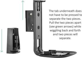 img 1 attached to Улучшите свой звуковой опыт: Регулируемое настенное крепление ynVISION для колонок Sonos one, One SL и Play:1 (черное)