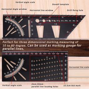 img 1 attached to KingTool Woodworking Measuring Carpenter Multi Function