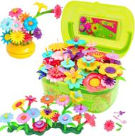 🌸 набор для строительства цветочного сада vertoy - образовательная игрушка stem для девочек от 3 до 6 лет, отличный подарок на день рождения и игрушка для малышей и детей, 143 шт. логотип