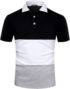 img 4 attached to 👕 Musen Men Sleeve Tshirts: Versatile Black White Grey Men's Clothing