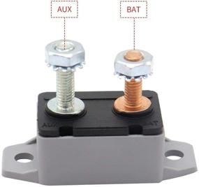 img 2 attached to 🔌 ZOOKOTO 2pcs 12-24V 50A Resettable Circuit Breaker Fuse Holder for ATV AUTO