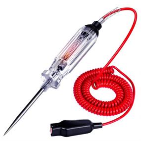 img 1 attached to 🔌 2PCS Heavy Duty Automotive Circuit Tester: Premium Test Light with Extended Spring Test Leads & Sharp Piercing Probe