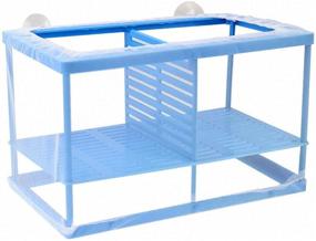 img 3 attached to 🐠 Aquarium Fish Breeder Box: Isolation, Hatchery, and Separation Net – White Blue