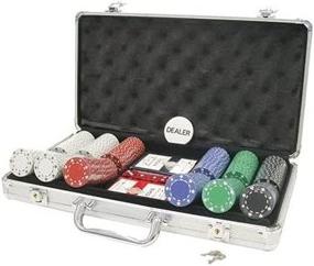 img 1 attached to Poker Set with 300 Suited Style Chips (11.5 Gram) in Durable Aluminum Case