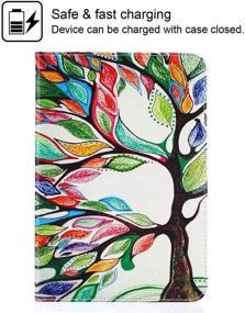 img 2 attached to 🌳 Samsung Galaxy Tab S2 8.0 Case - Newshine PU Leather Folio Cover with Card Slots, Note Holder for Samsung Galaxy Tab S2 Tablet (8.0 Inch, SM-T710 T715) - Beautiful Tree Design