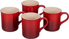 img 4 attached to Creuset Stoneware Mug Cerise: Exquisite & Durable Ceramic Coffee Cup