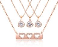 👩 tarsus mother daughter cubic zirconia love heart necklace set: perfect mother's day gifts for mom and daughter logo