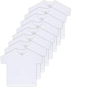 img 2 attached to 👕 Fruit of the Loom Boys' 8-Pack White 100% Cotton Crew T-Shirts - XS Size (Height 41"-44")