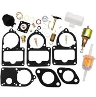 🔧 top-quality kipa carburetor rebuild kit for vw solex brosol bocar empi 28 30 34 pict-3 stock carburetor repair with float, 12v cut off valve solenoid: durable and effective logo