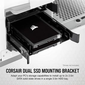 img 3 attached to 💽 Corsair Black CSSD-BRKT2 Dual SSD Mounting Bracket - 3.5 Inch