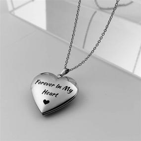 img 3 attached to ❤️ Cherish Memories with the POWER WING Love Heart Locket Necklace - Perfect Gifts for Mom & Girls