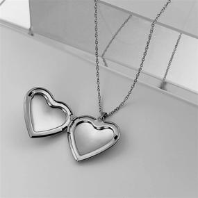 img 2 attached to ❤️ Cherish Memories with the POWER WING Love Heart Locket Necklace - Perfect Gifts for Mom & Girls