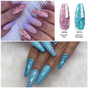 img 2 attached to Набор гелевых гелей Vrenmol Poly Nails Gel Glitter Builder: супер блестящее алмазное покрытие для модного самостоятельного маникюра в домашних условиях