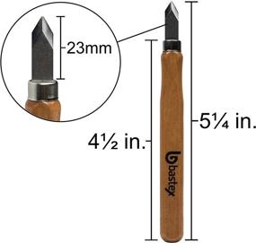 img 1 attached to Bastex Carbon Steel Wood Carving Chisel Kit Set for Kids and Beginners – Ideal Knives for Woodworking and Engraving. Equipped with Ergonomic Wood Handles for Easy Usage.