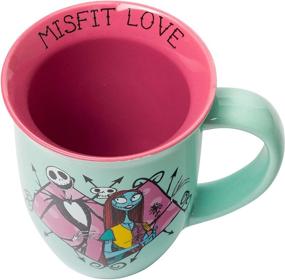 img 2 attached to ☕️ Disney's Nightmare Before Christmas Misfit Love Mug: 16 oz Wide Rim Ceramic, Blue