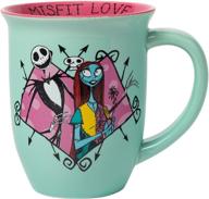 ☕️ disney's nightmare before christmas misfit love mug: 16 oz wide rim ceramic, blue logo