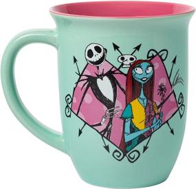 img 3 attached to ☕️ Disney's Nightmare Before Christmas Misfit Love Mug: 16 oz Wide Rim Ceramic, Blue