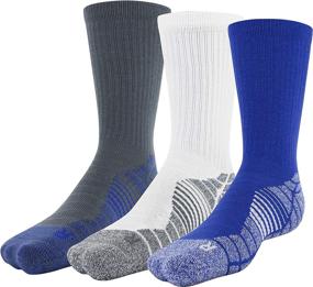 img 4 attached to Enhanced Performance Crew Socks for Adults - Set of 3 Pairs by Under Armour