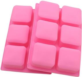 img 1 attached to 🧼 Efficient 6-Cavity Silicone Soap Mold for DIY Bar Making - 2 Pack