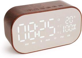 img 4 attached to 🐼 Enhance Your Bedroom or Living Room with the Sound Panda SNP-W8 LED Digital Clock: FM Radio, Bluetooth Speaker, Dual Alarms, USB Charging, and More!