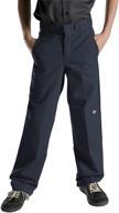 👖 dickies boys' flexwaist double knee pant: durable comfort for active boys logo