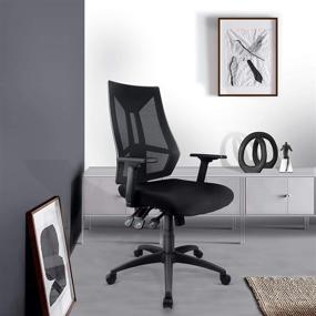 img 3 attached to 🔥 Clearance Sale: Ergonomic Black Office Chair with Adjustable Arms, Mesh Back, and Swivel Feature