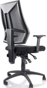 img 4 attached to 🔥 Clearance Sale: Ergonomic Black Office Chair with Adjustable Arms, Mesh Back, and Swivel Feature