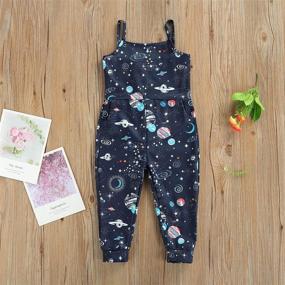 img 3 attached to 🌸 Прекрасный комбинезон с цветочным принтом: идеальные летние наряды для маленьких девочек