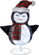 yofit 2.5 ft lighted pop-up christmas penguin decorations - 45 led light-up collapsible penguin for home indoor outdoor holiday xmas party decor logo