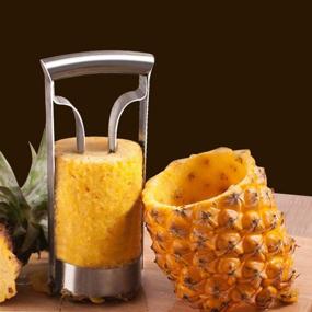 img 3 attached to Stainless Steel Pineapple Cutter Corer Peeler Fruit Slicer Remover Kitchen Tool