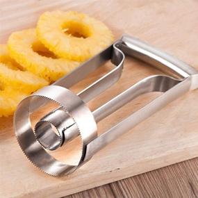 img 2 attached to Stainless Steel Pineapple Cutter Corer Peeler Fruit Slicer Remover Kitchen Tool