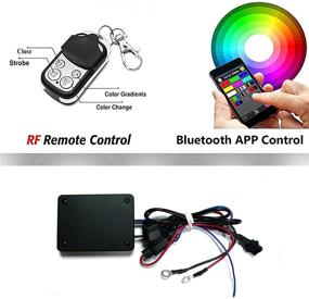 img 2 attached to 🏍️ Ultimate Motorcycle LED Lighting Experience: NBWDY Million Color 6pc Strip LED Light Kit with Bluetooth Controller & Music Sync via Cellphone App for Motorcycles, ATVs, and Golf Cars