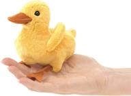 🦆 folkmanis duckling plush finger puppet: quacktastic playtime fun! logo