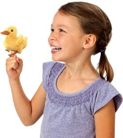 img 1 attached to 🦆 Folkmanis Duckling Plush Finger Puppet: Quacktastic Playtime Fun!