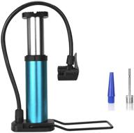 🚲 emoly mini bike pump - portable foot activated bicycle pump with universal presta and schrader valve, high pressure up to 120psi - ideal for mountain bike, basketballs, footballs - blue logo