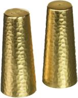 🥇 premium matte gold two tone salt and pepper mills - 3.2" tall, elegant design logo