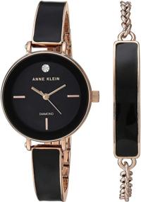 img 3 attached to 💎 Потрясающие часы с браслетом и браслет Anne Klein для женщин с истинным диамантовым циферблатом - AK/3620