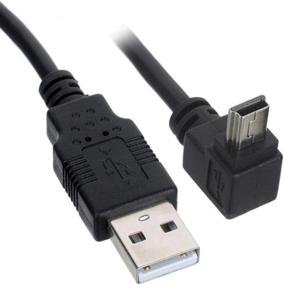 img 2 attached to 💻 CY Mini USB to USB Cable: High-Speed 5Pin USB-A to Mini USB-B Data Cable with Up Angled Connector