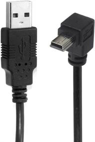 img 4 attached to 💻 CY Mini USB to USB Cable: High-Speed 5Pin USB-A to Mini USB-B Data Cable with Up Angled Connector