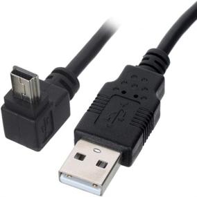 img 1 attached to 💻 CY Mini USB to USB Cable: High-Speed 5Pin USB-A to Mini USB-B Data Cable with Up Angled Connector