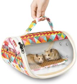 img 4 attached to 🐹 ASOCEA Hamster Carrier Bag: Portable Travel Solution for Guinea Pigs, Hedgehogs, Birds & More!